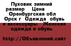 Пуховик зимний 48 размер  › Цена ­ 1 000 - Оренбургская обл., Орск г. Одежда, обувь и аксессуары » Женская одежда и обувь   